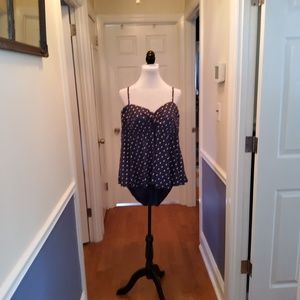 Polka-dot Swim Dress with attached Bottom